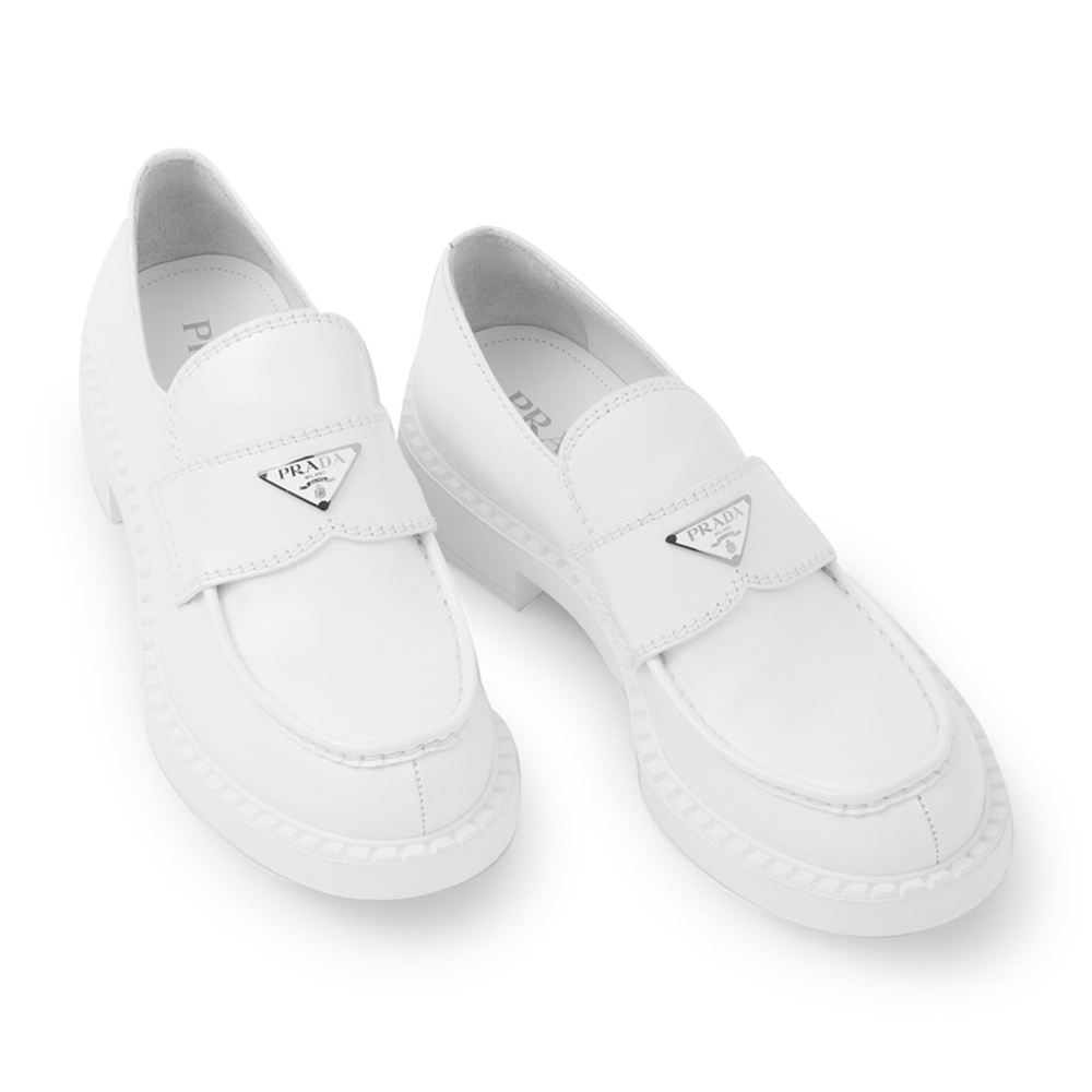 EUC PRADA Brushed Leather Loafers 35 $1,250